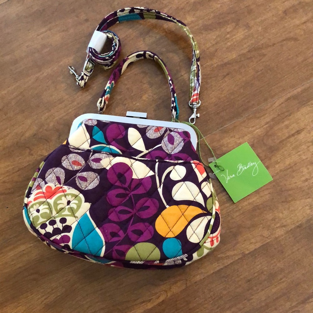 Vera Bradley Mini Frame Crossbody in Plum Crazy